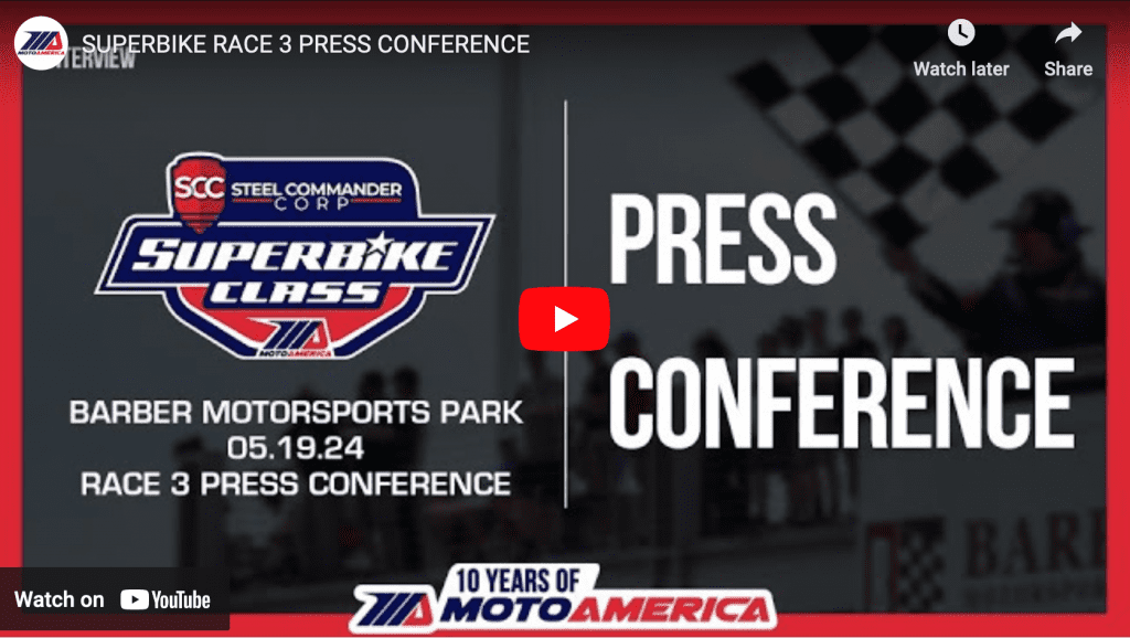 Read more about the article Video: Steel Commander Superbike Race Three Press Conference From Barber Motorsports Park
